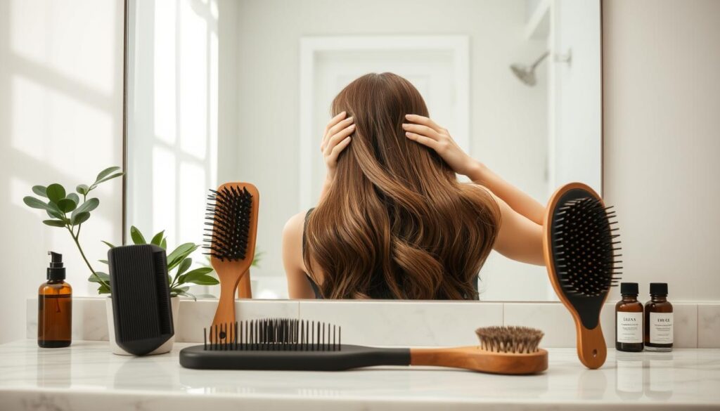 Hair brushing techniques