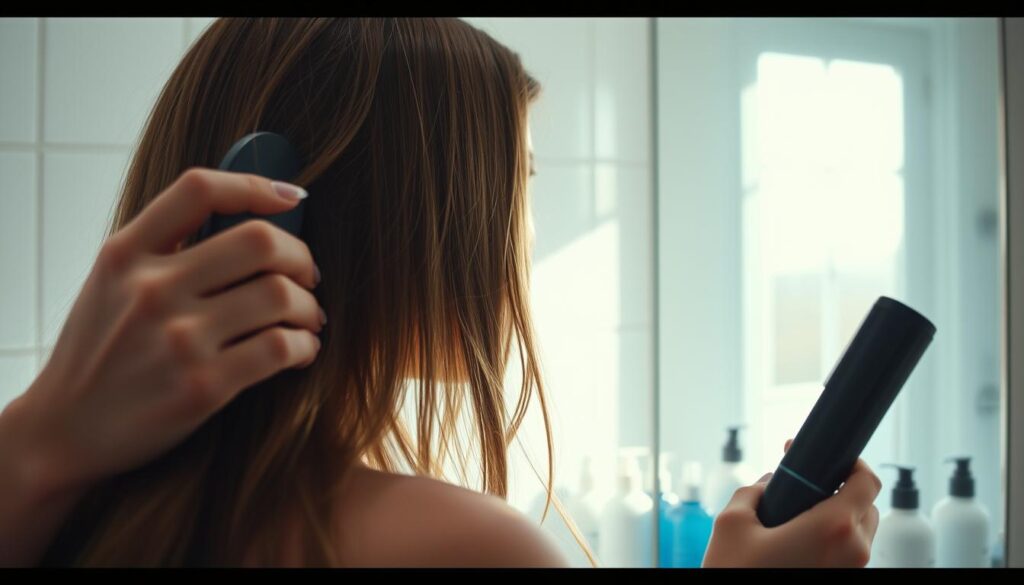 hair brushing